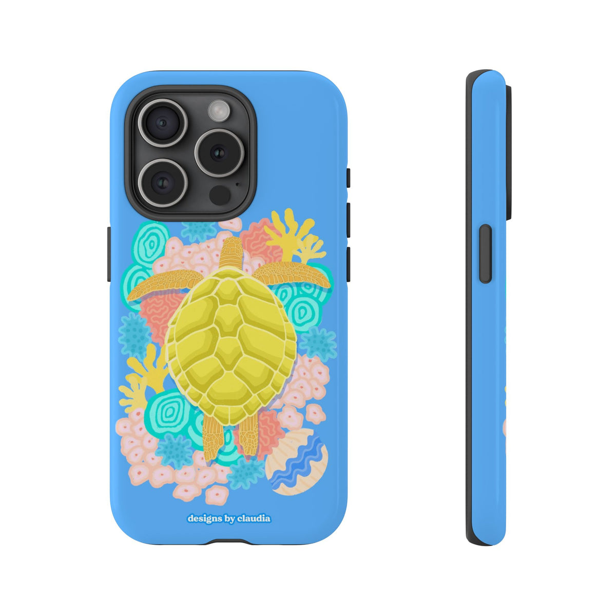 'The Coral Gardener' Green Turtle Tough Phone Case