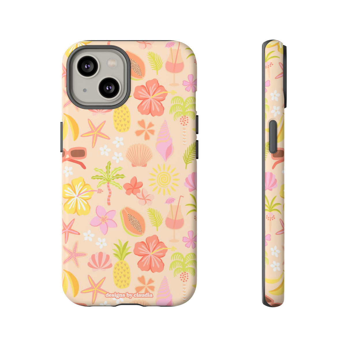 'Let's Go On A Holiday' - Cream Tough Phone Case