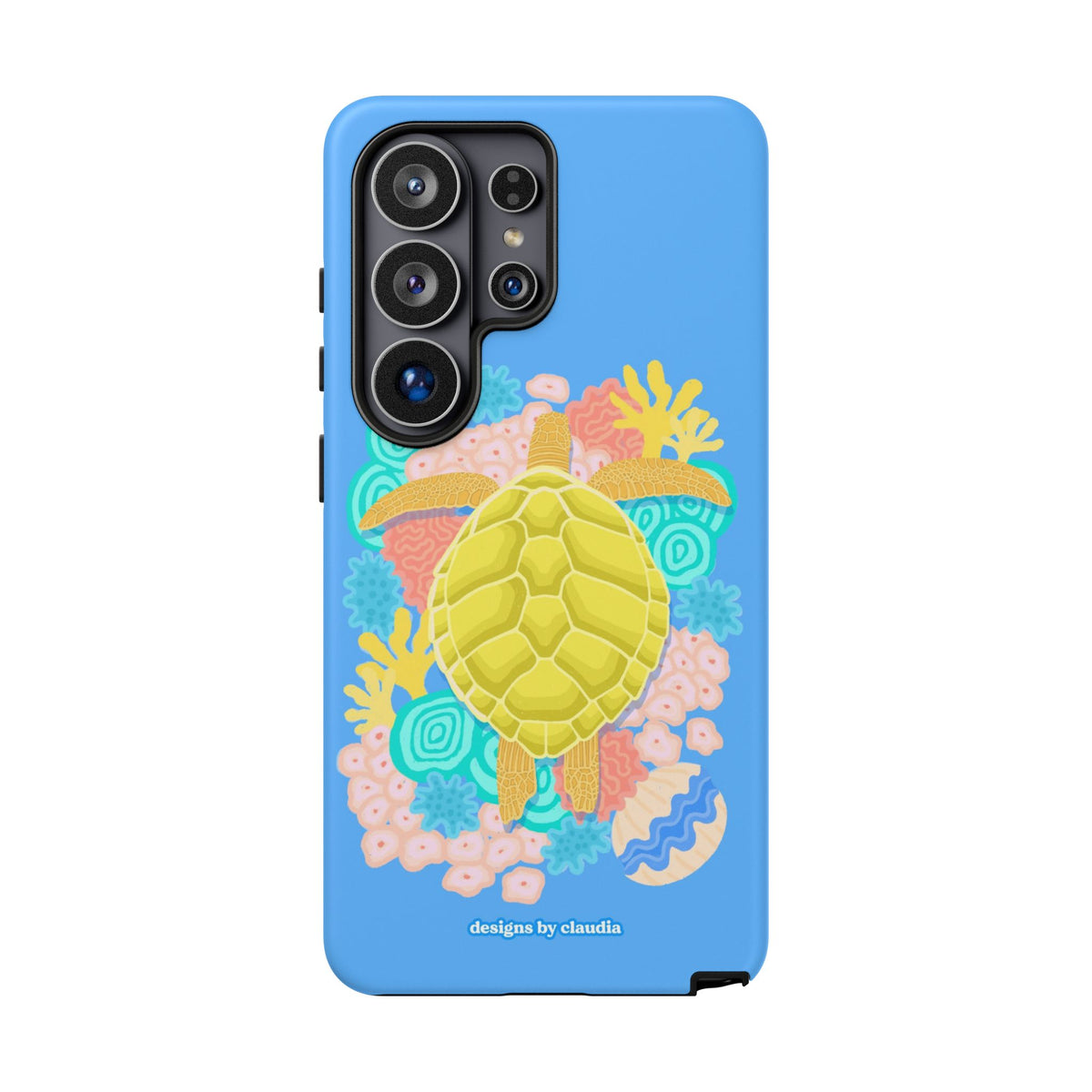 'The Coral Gardener' Green Turtle Tough Phone Case