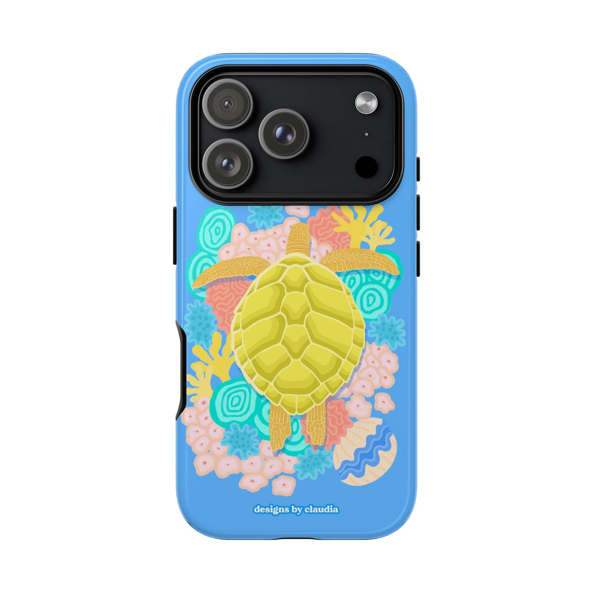 'The Coral Gardener' Green Turtle Tough Phone Case