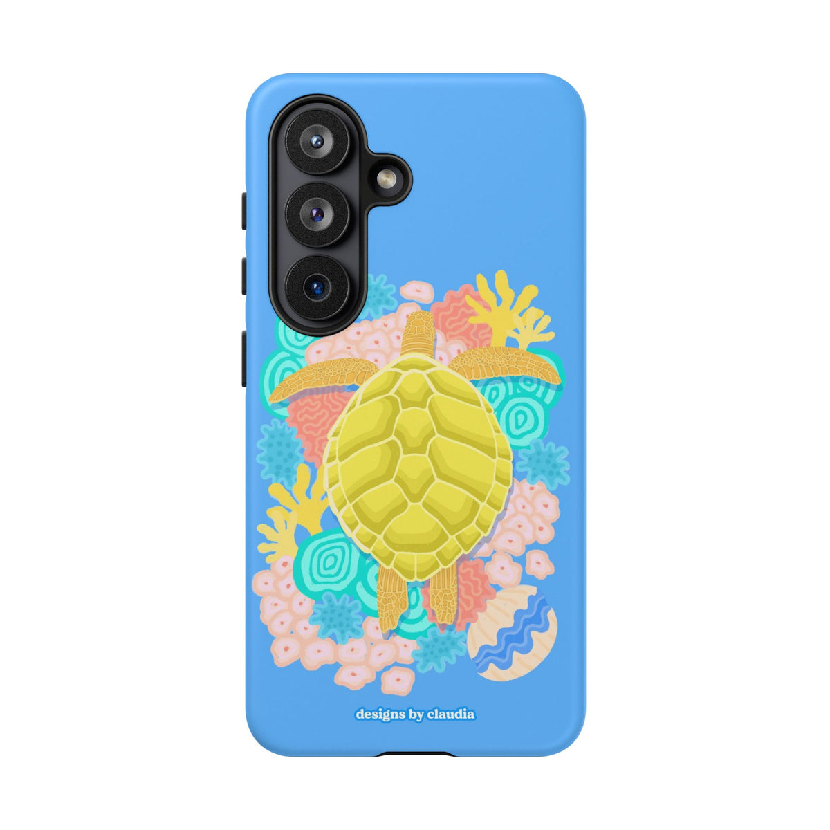 'The Coral Gardener' Green Turtle Tough Phone Case