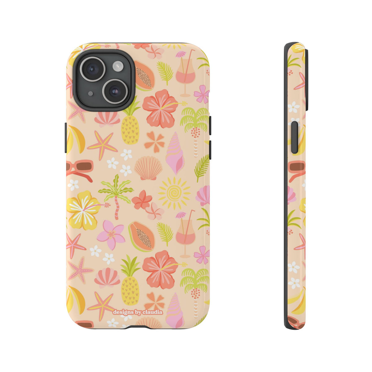 'Let's Go On A Holiday' - Cream Tough Phone Case