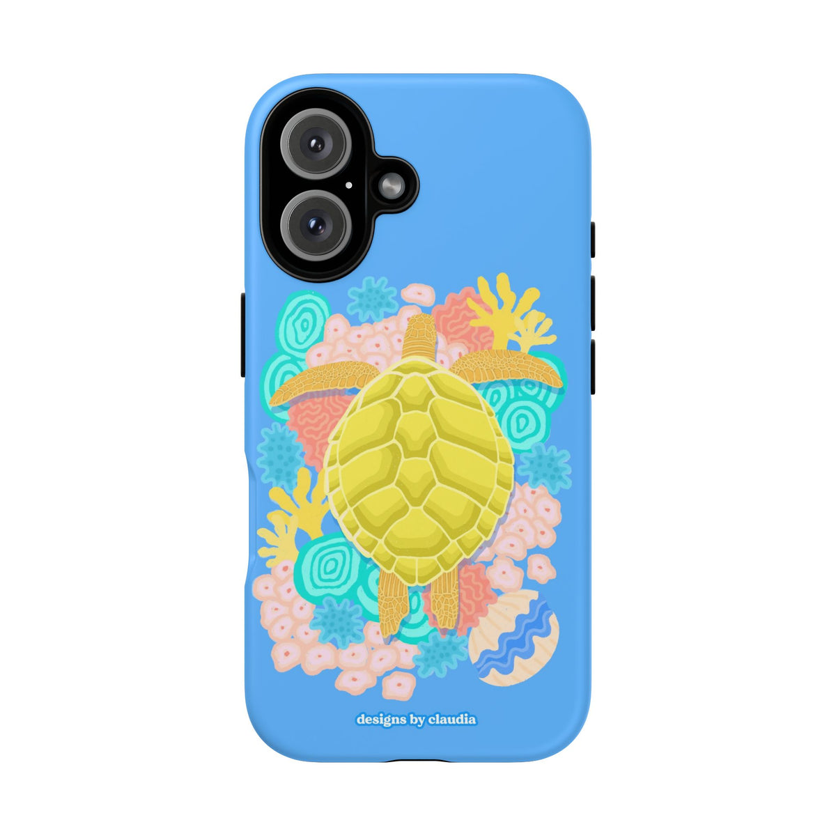 'The Coral Gardener' Green Turtle Tough Phone Case