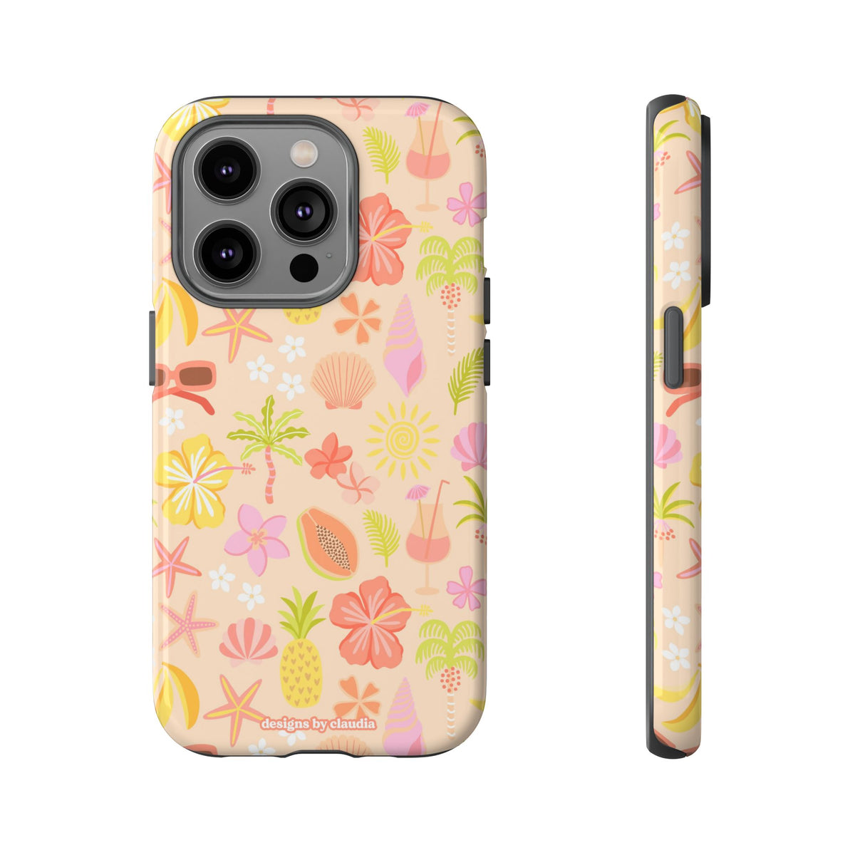 'Let's Go On A Holiday' - Cream Tough Phone Case