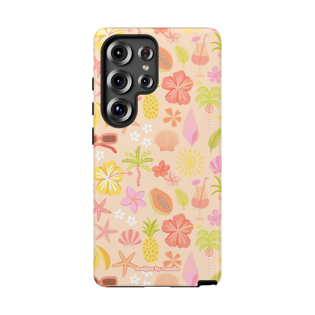 'Let's Go On A Holiday' - Cream Tough Phone Case