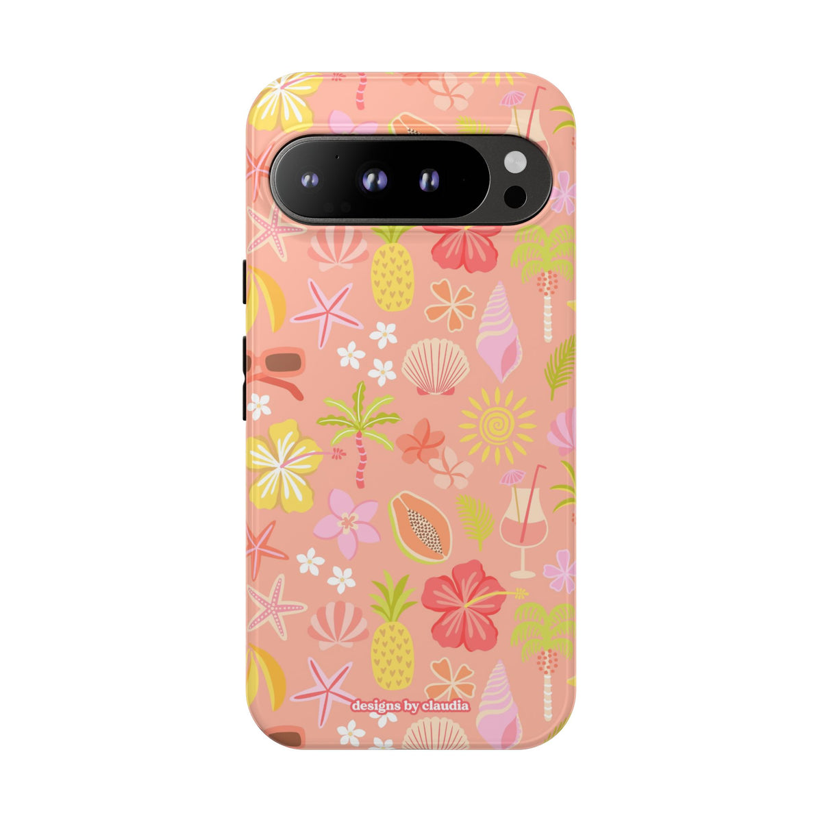'Let's Go On A Holiday' - Coral Tough Phone Case