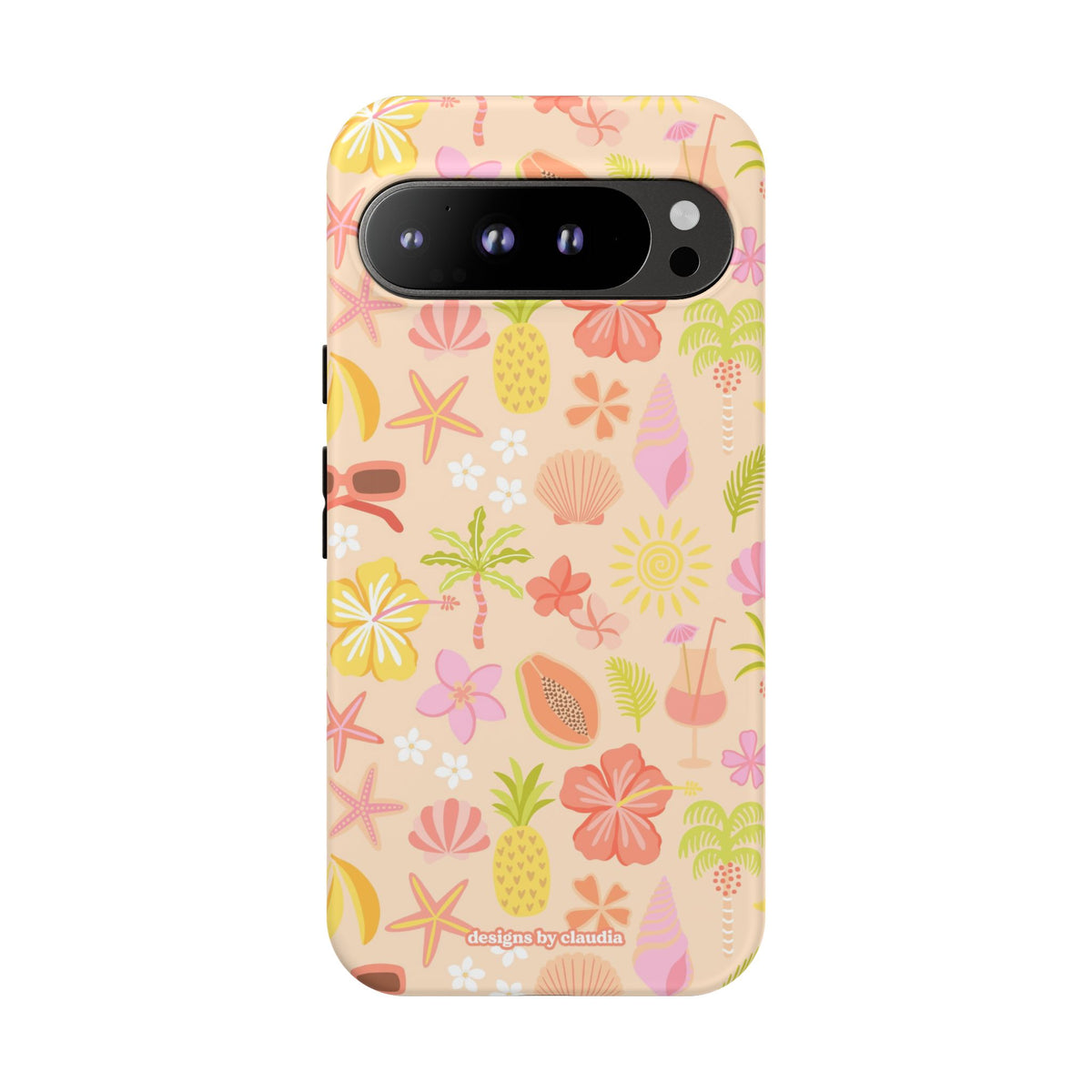 'Let's Go On A Holiday' - Cream Tough Phone Case