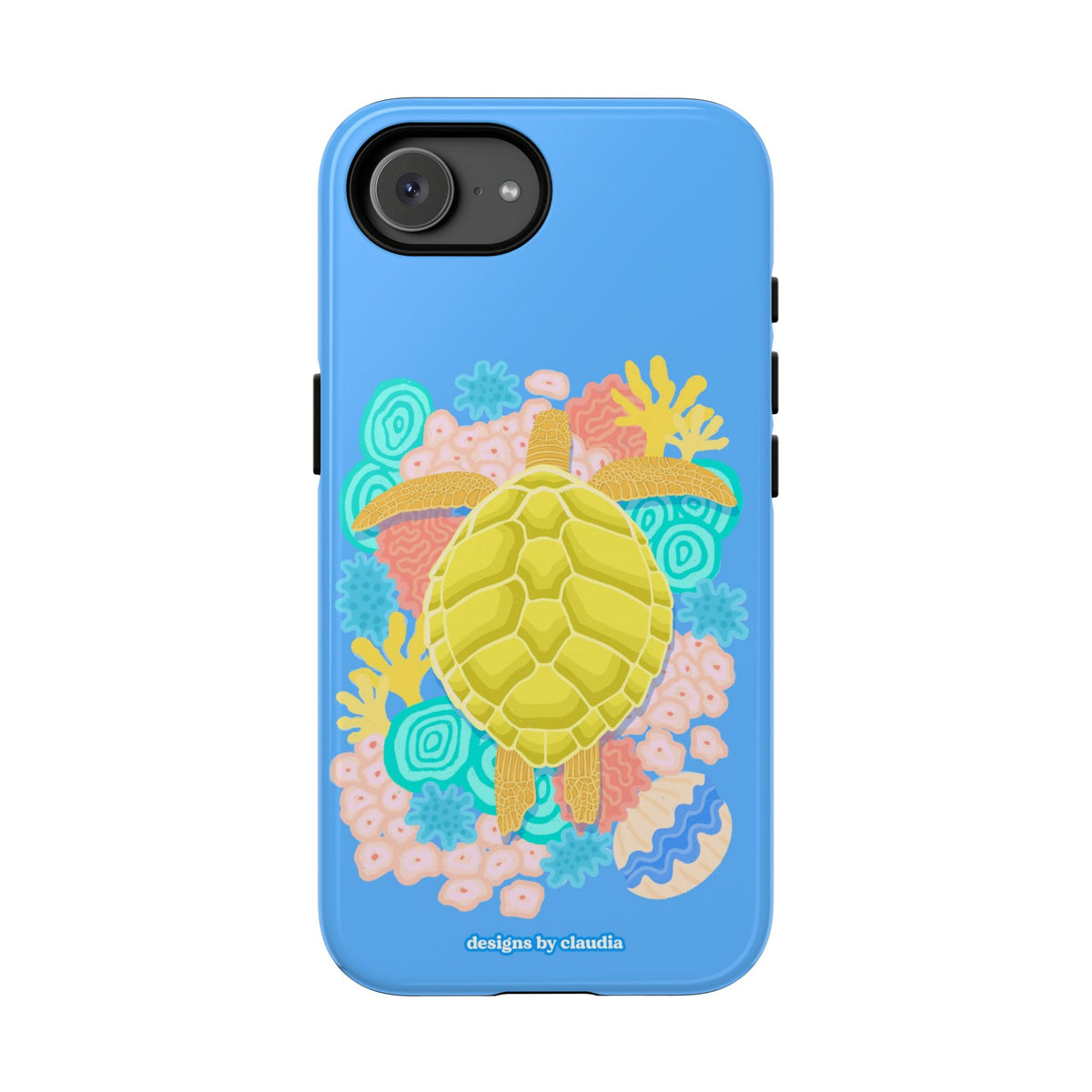 'The Coral Gardener' Green Turtle Tough Phone Case