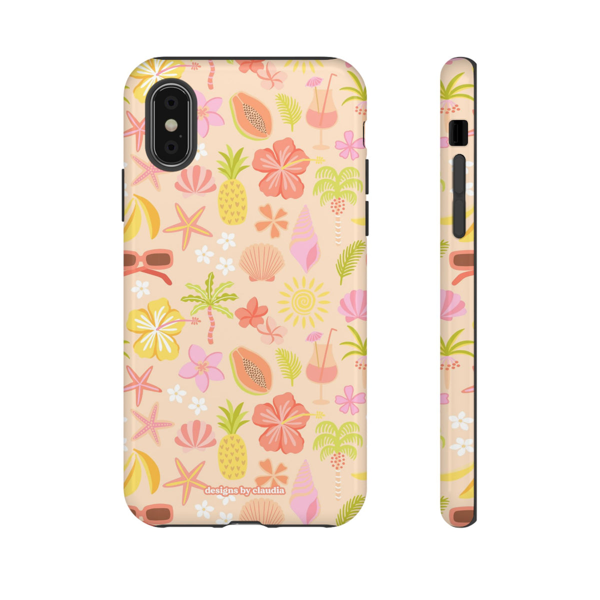 'Let's Go On A Holiday' - Cream Tough Phone Case