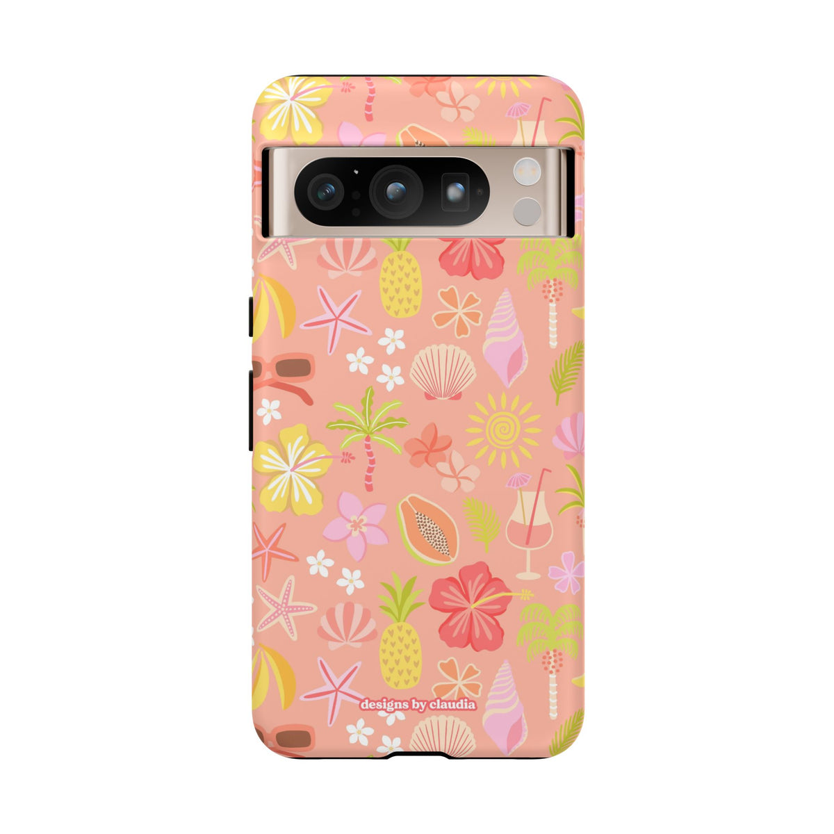 'Let's Go On A Holiday' - Coral Tough Phone Case