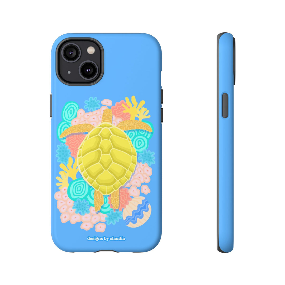 'The Coral Gardener' Green Turtle Tough Phone Case