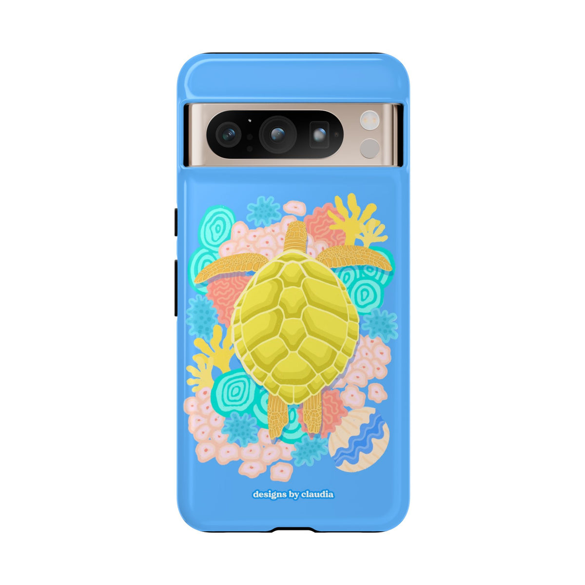 'The Coral Gardener' Green Turtle Tough Phone Case