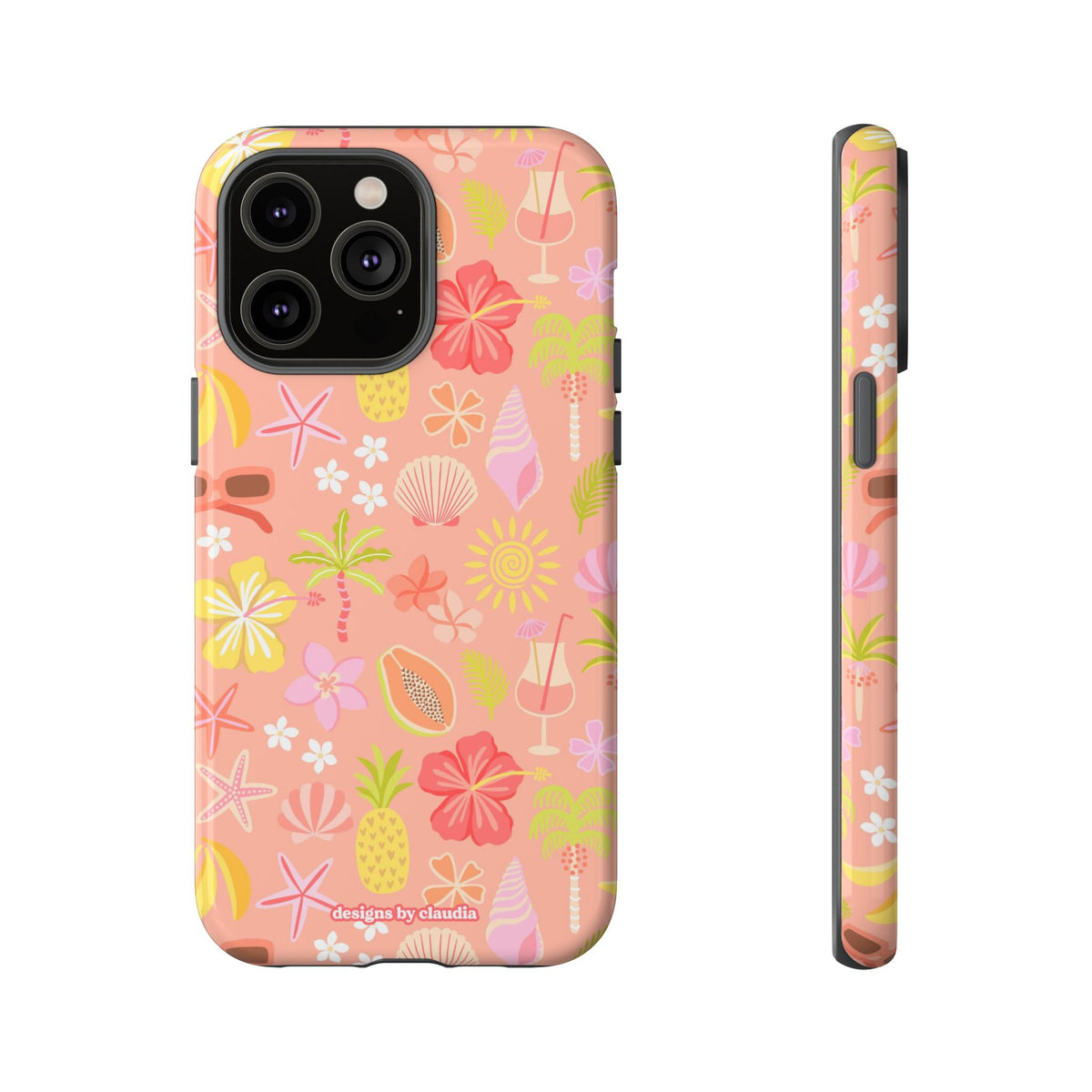 'Let's Go On A Holiday' - Coral Tough Phone Case