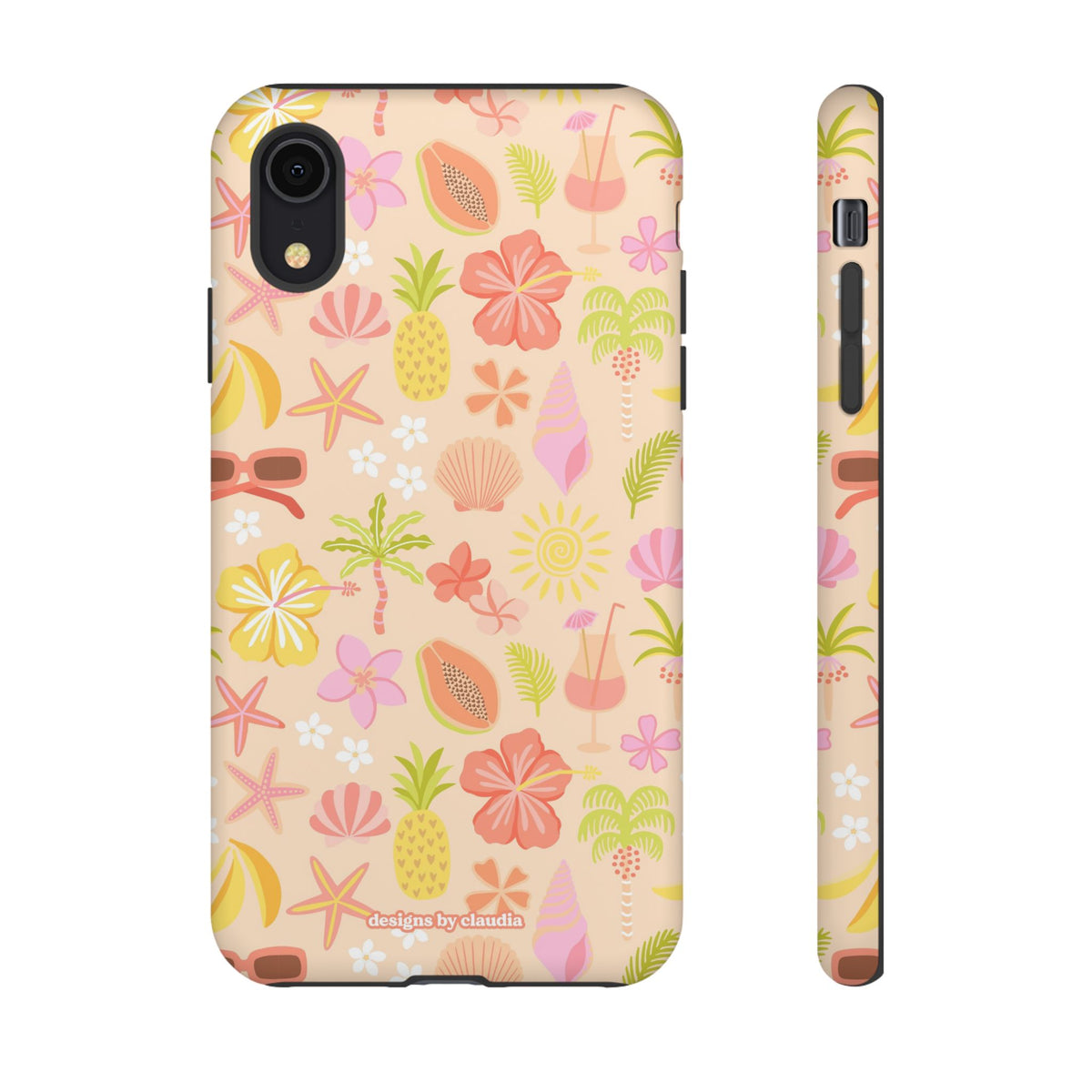 'Let's Go On A Holiday' - Cream Tough Phone Case