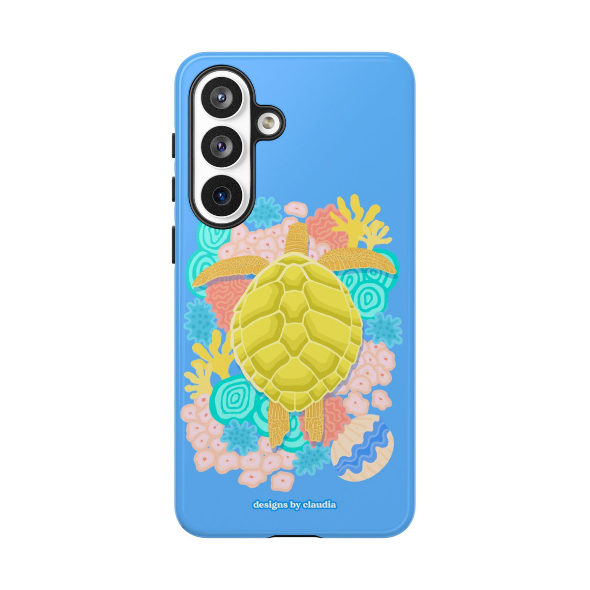 'The Coral Gardener' Green Turtle Tough Phone Case