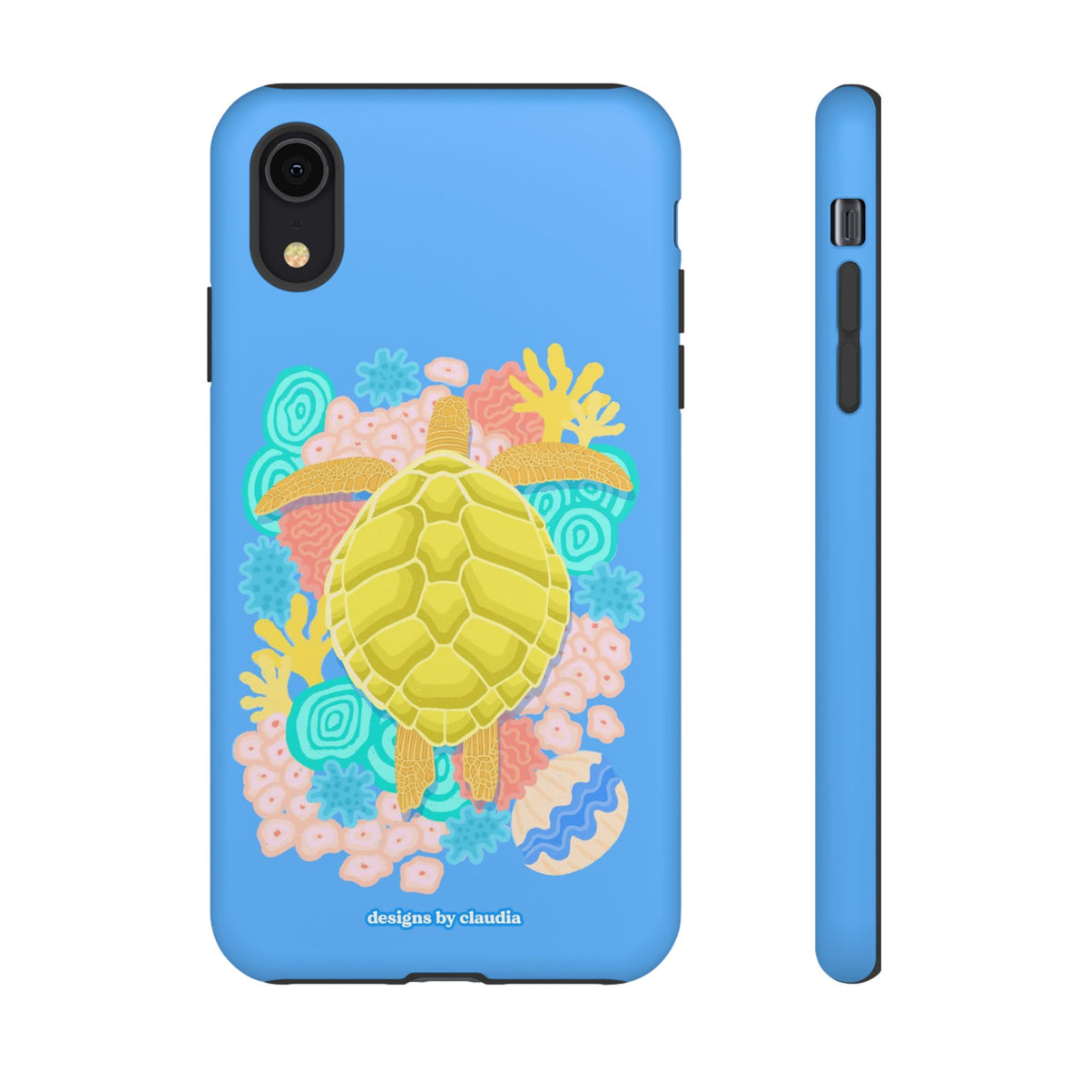 'The Coral Gardener' Green Turtle Tough Phone Case