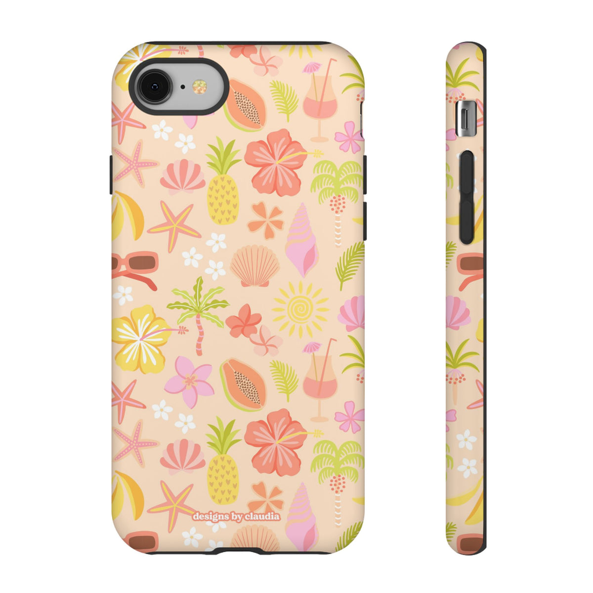 'Let's Go On A Holiday' - Cream Tough Phone Case