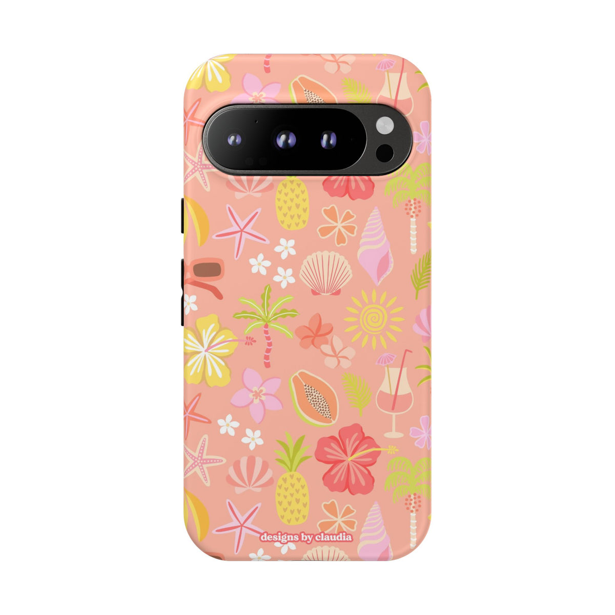 'Let's Go On A Holiday' - Coral Tough Phone Case
