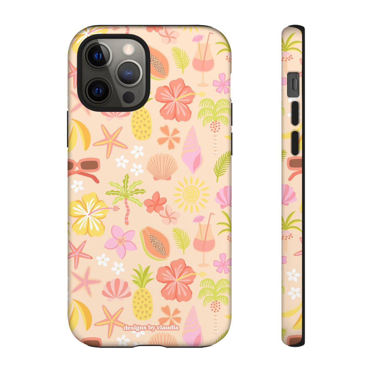 'Let's Go On A Holiday' - Cream Tough Phone Case