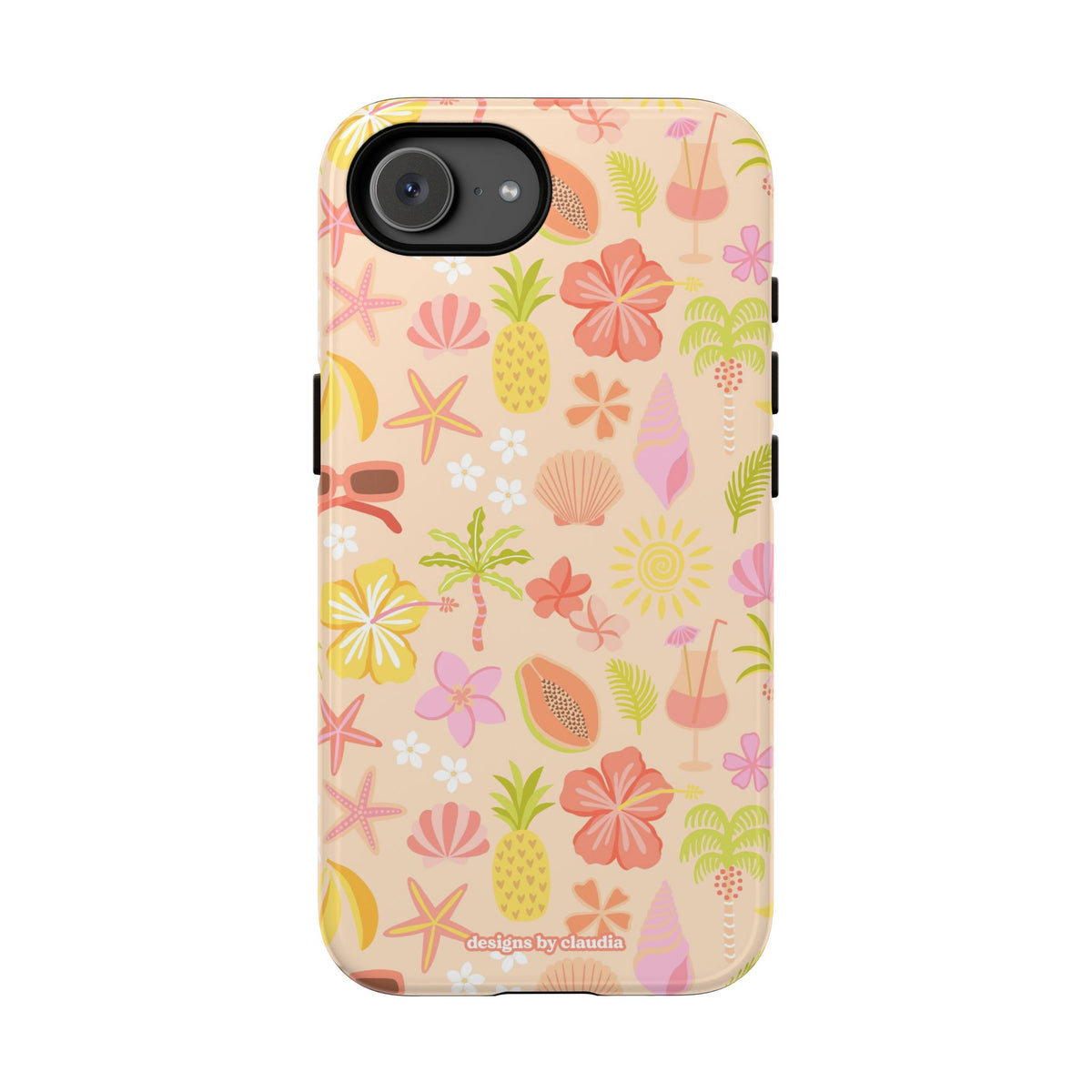 'Let's Go On A Holiday' - Cream Tough Phone Case