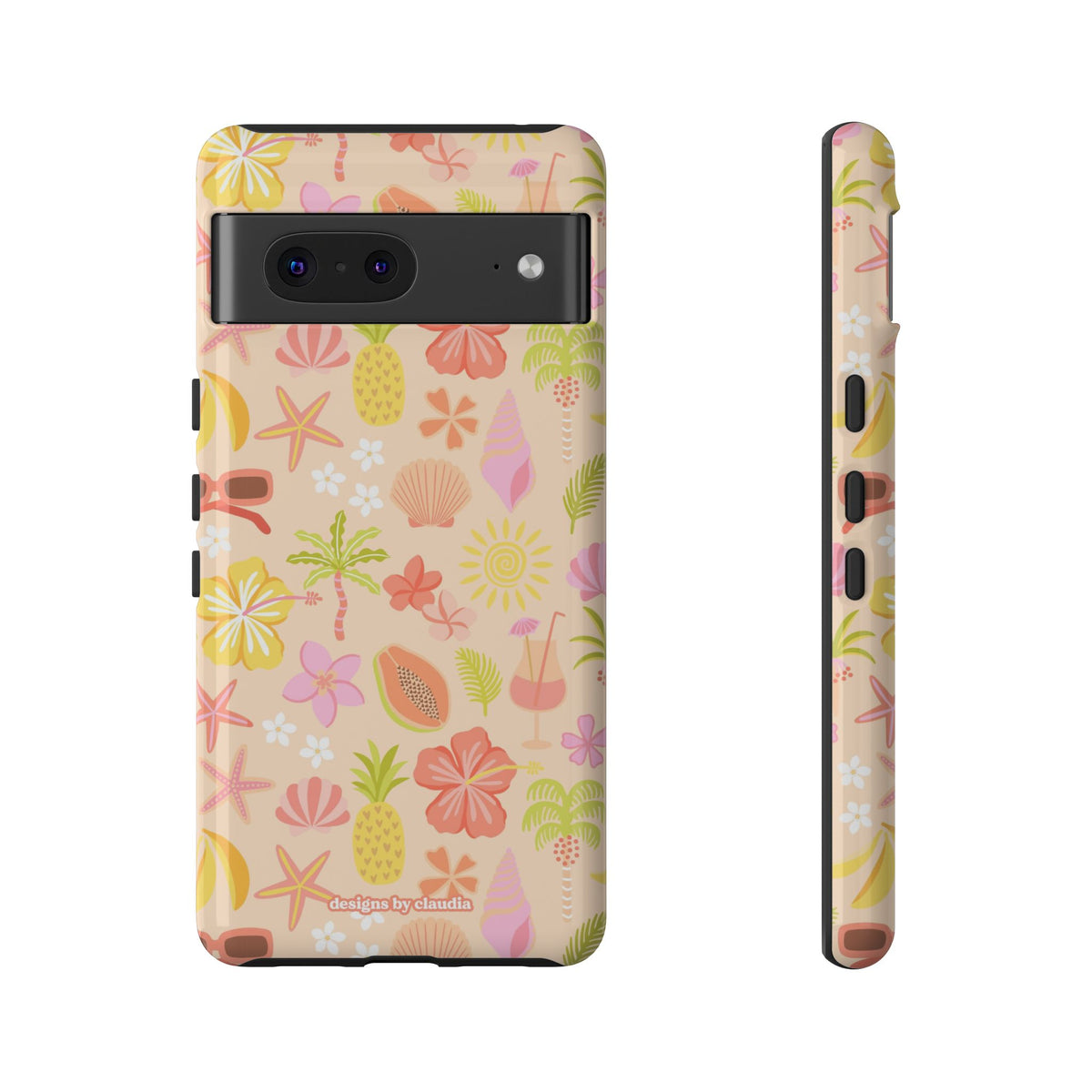 'Let's Go On A Holiday' - Cream Tough Phone Case