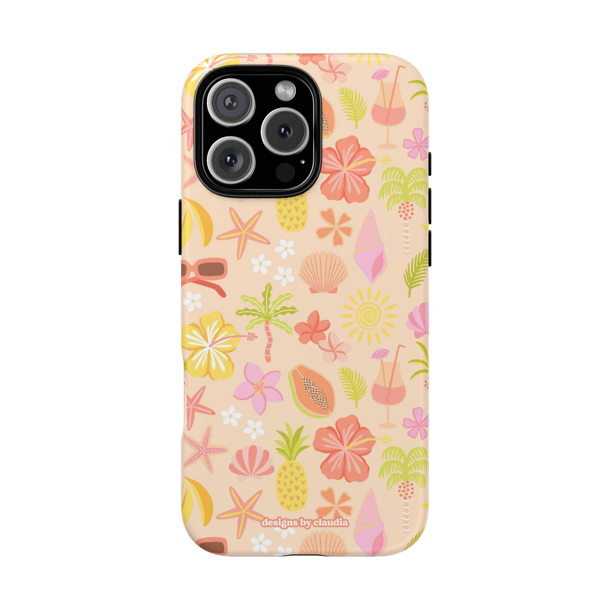 'Let's Go On A Holiday' - Cream Tough Phone Case