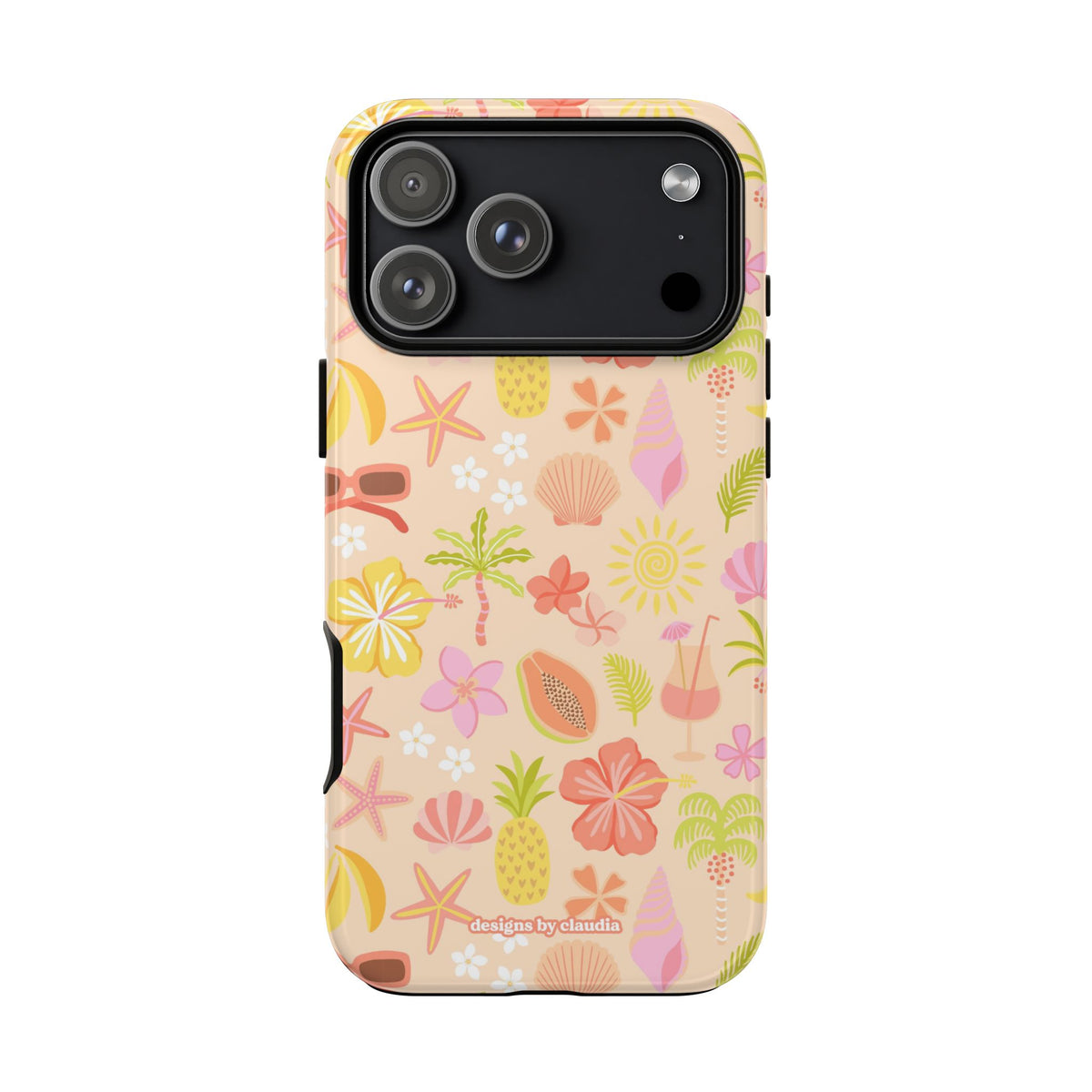 'Let's Go On A Holiday' - Cream Tough Phone Case