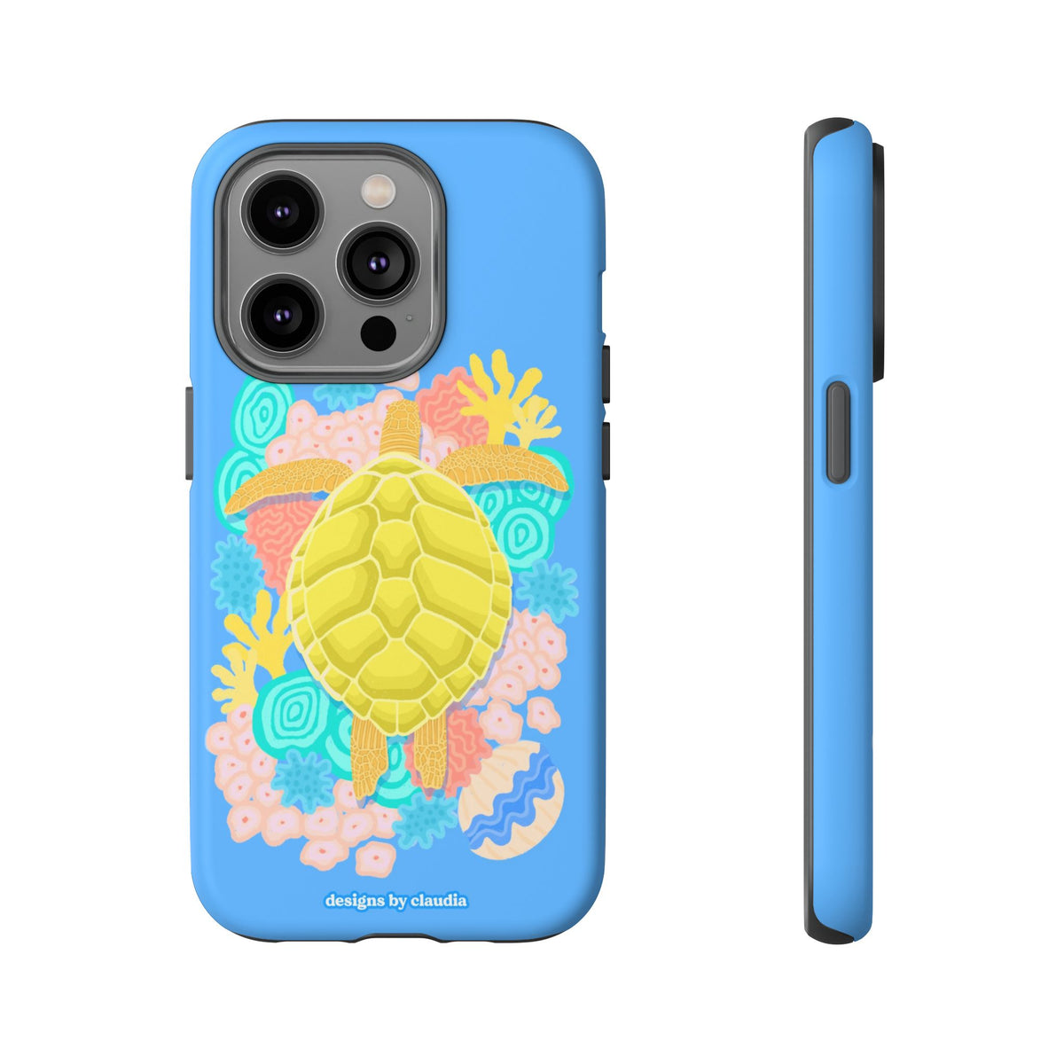 'The Coral Gardener' Green Turtle Tough Phone Case