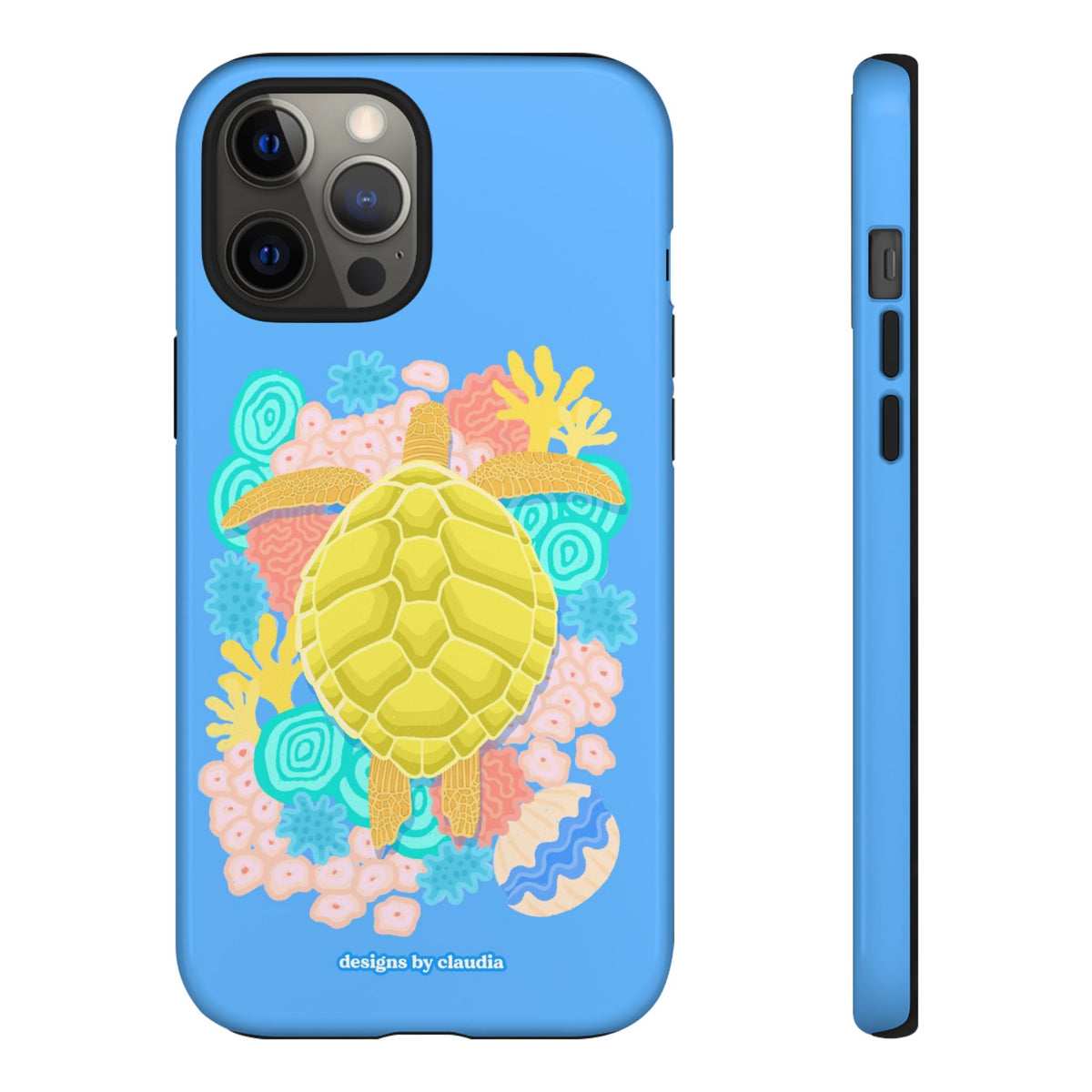 'The Coral Gardener' Green Turtle Tough Phone Case