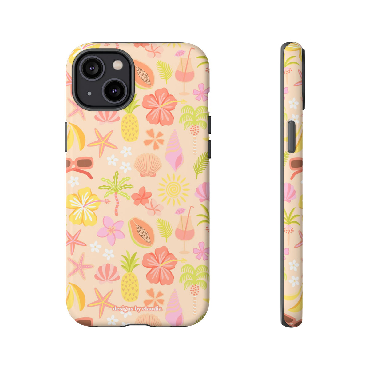 'Let's Go On A Holiday' - Cream Tough Phone Case