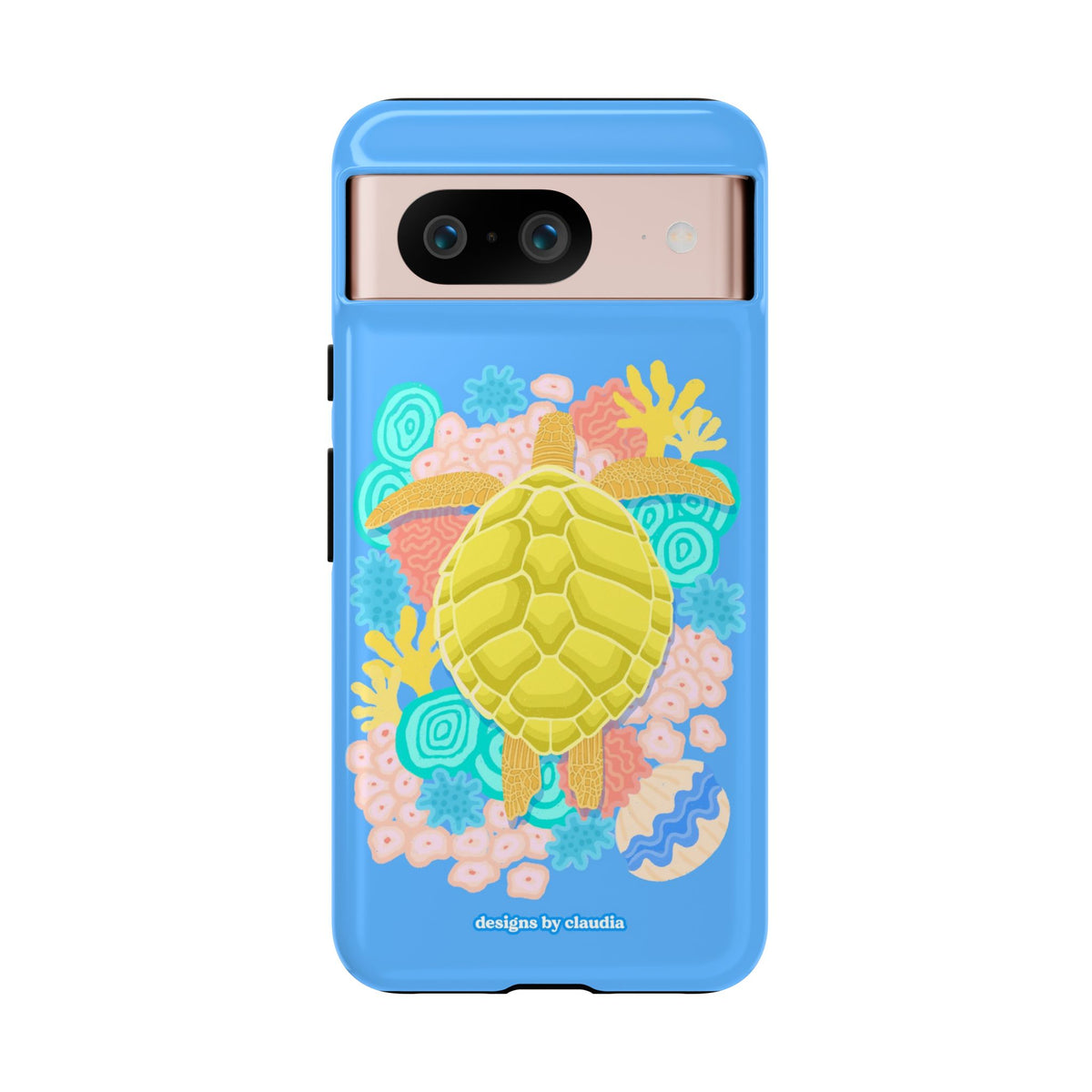 'The Coral Gardener' Green Turtle Tough Phone Case