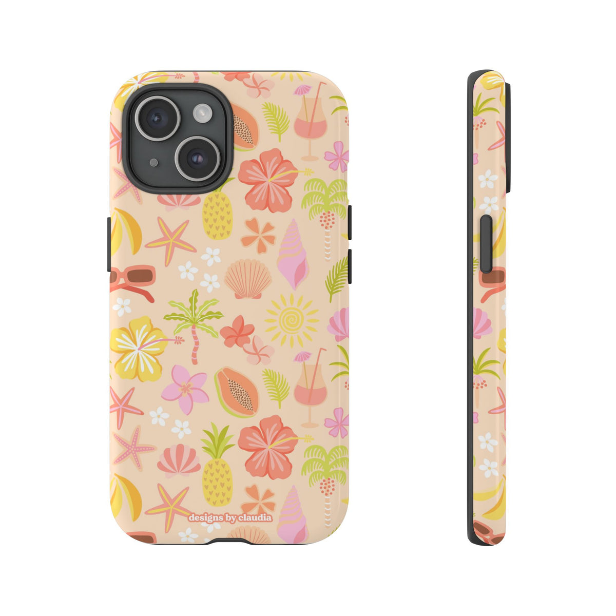 'Let's Go On A Holiday' - Cream Tough Phone Case