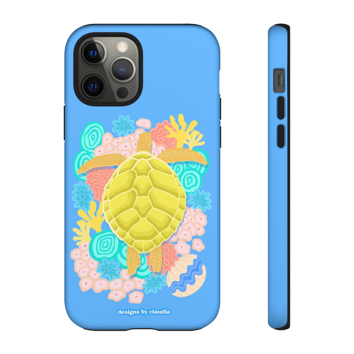 'The Coral Gardener' Green Turtle Tough Phone Case