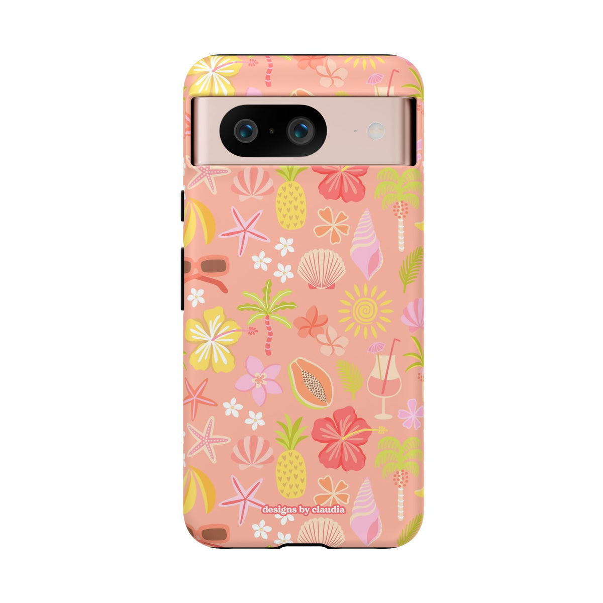 'Let's Go On A Holiday' - Coral Tough Phone Case