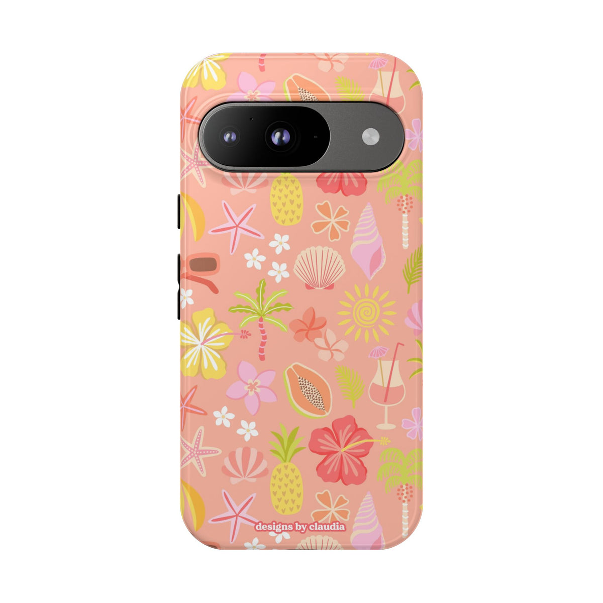 'Let's Go On A Holiday' - Coral Tough Phone Case