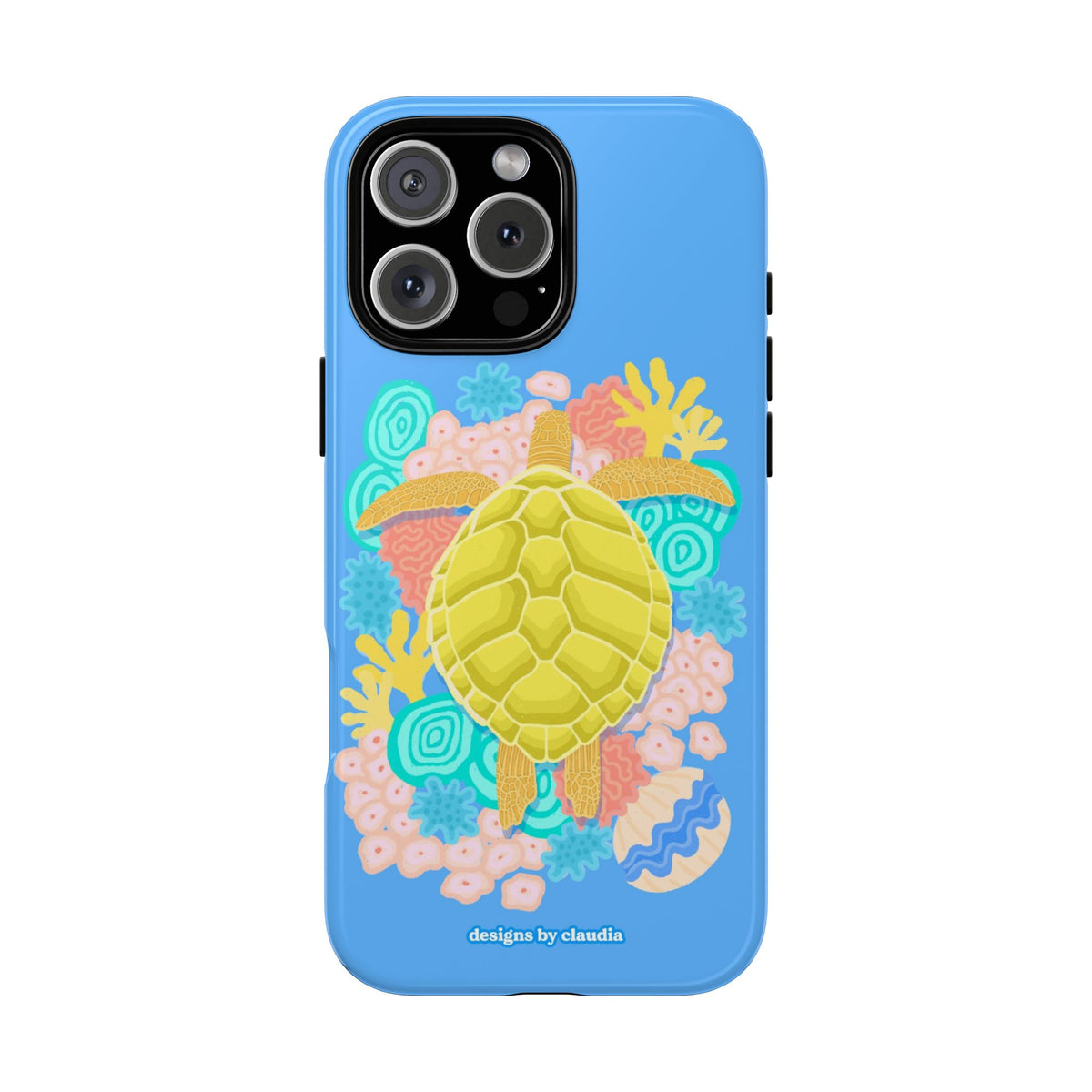 'The Coral Gardener' Green Turtle Tough Phone Case