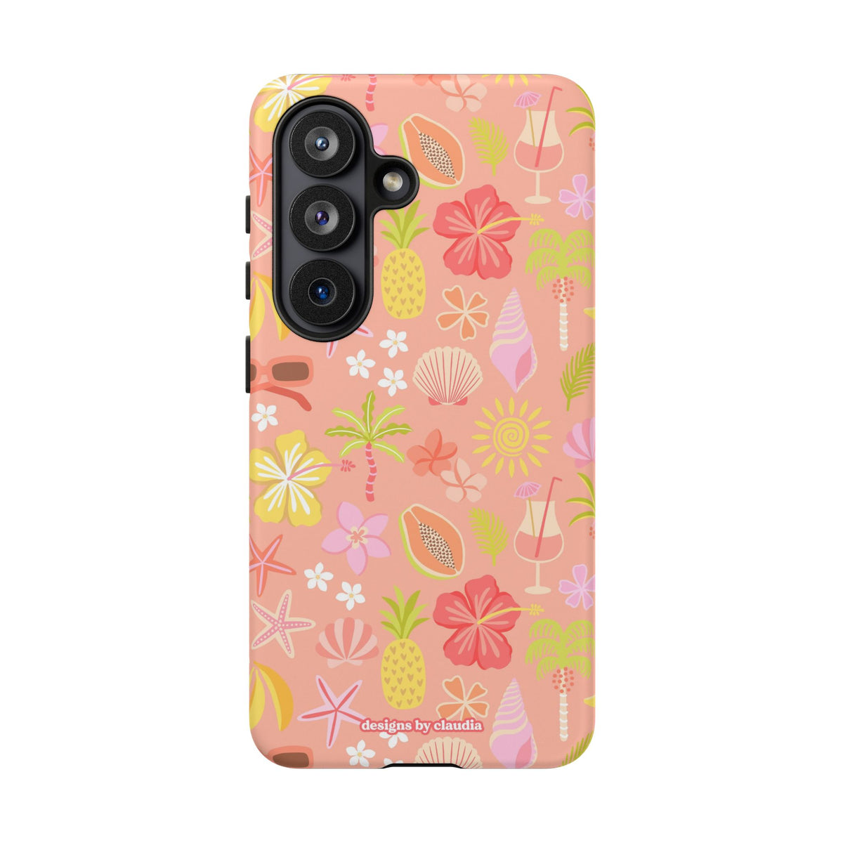 'Let's Go On A Holiday' - Coral Tough Phone Case