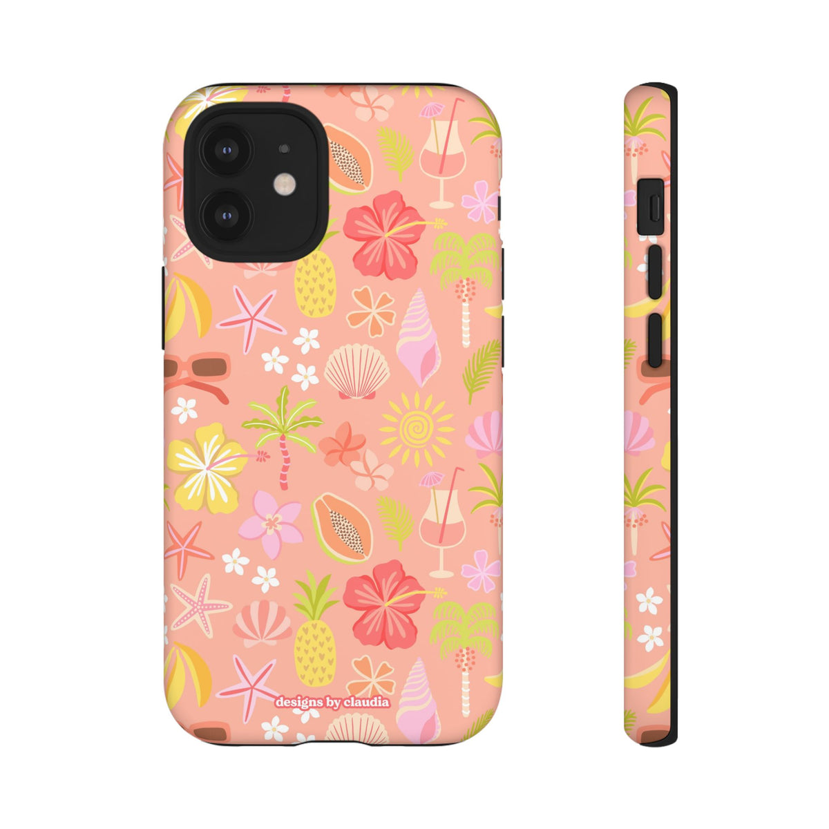 'Let's Go On A Holiday' - Coral Tough Phone Case