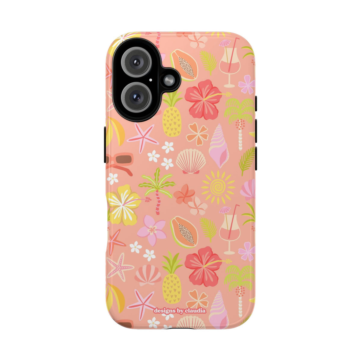 'Let's Go On A Holiday' - Coral Tough Phone Case