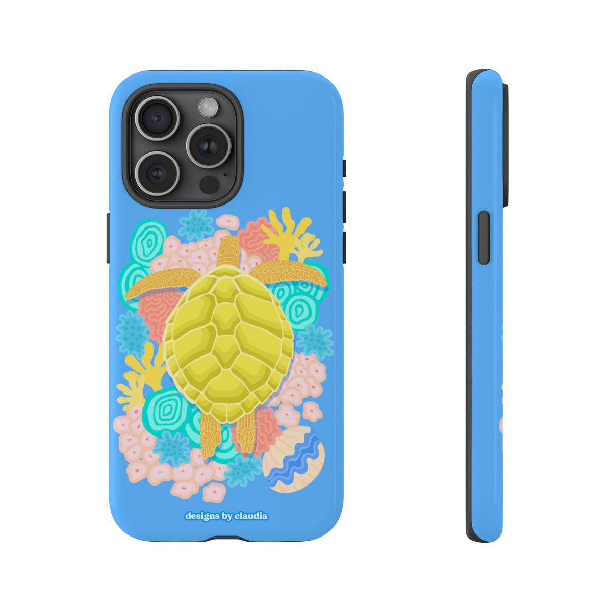 'The Coral Gardener' Green Turtle Tough Phone Case