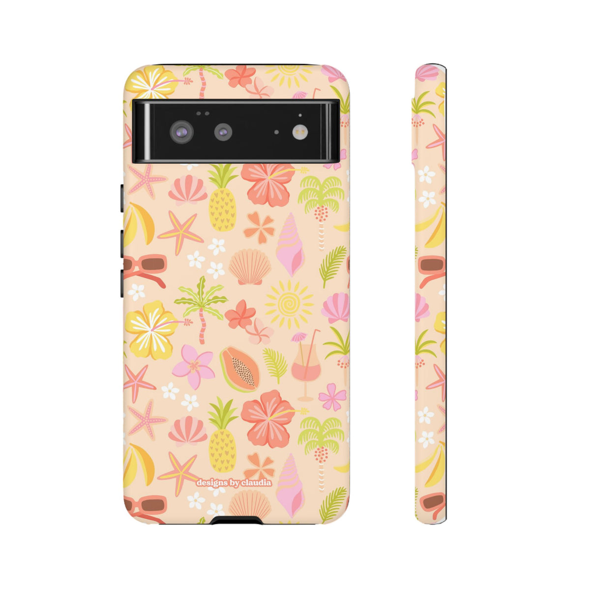 'Let's Go On A Holiday' - Cream Tough Phone Case