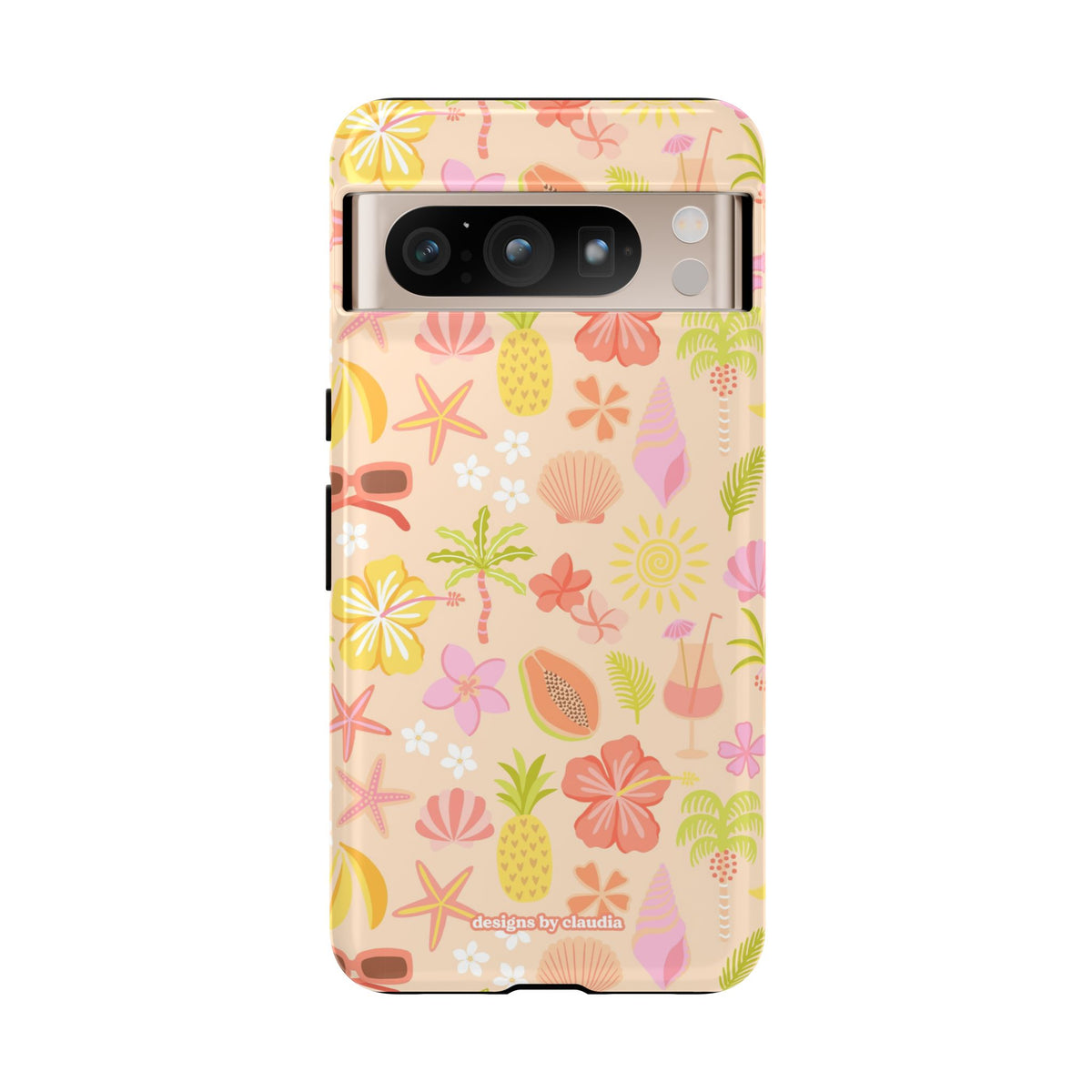 'Let's Go On A Holiday' - Cream Tough Phone Case