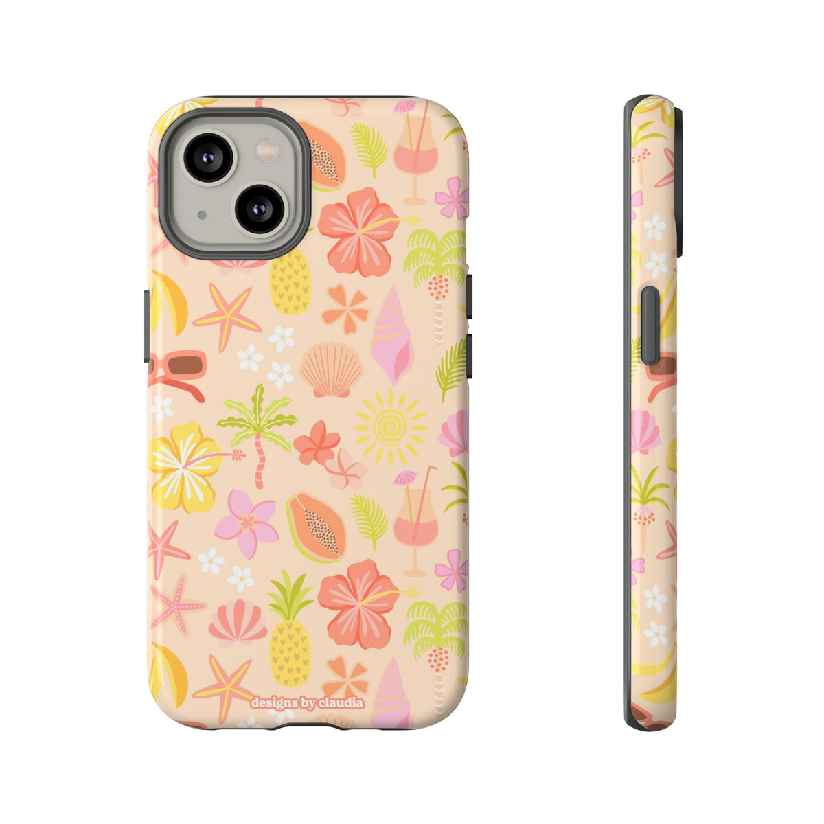 'Let's Go On A Holiday' - Cream Tough Phone Case