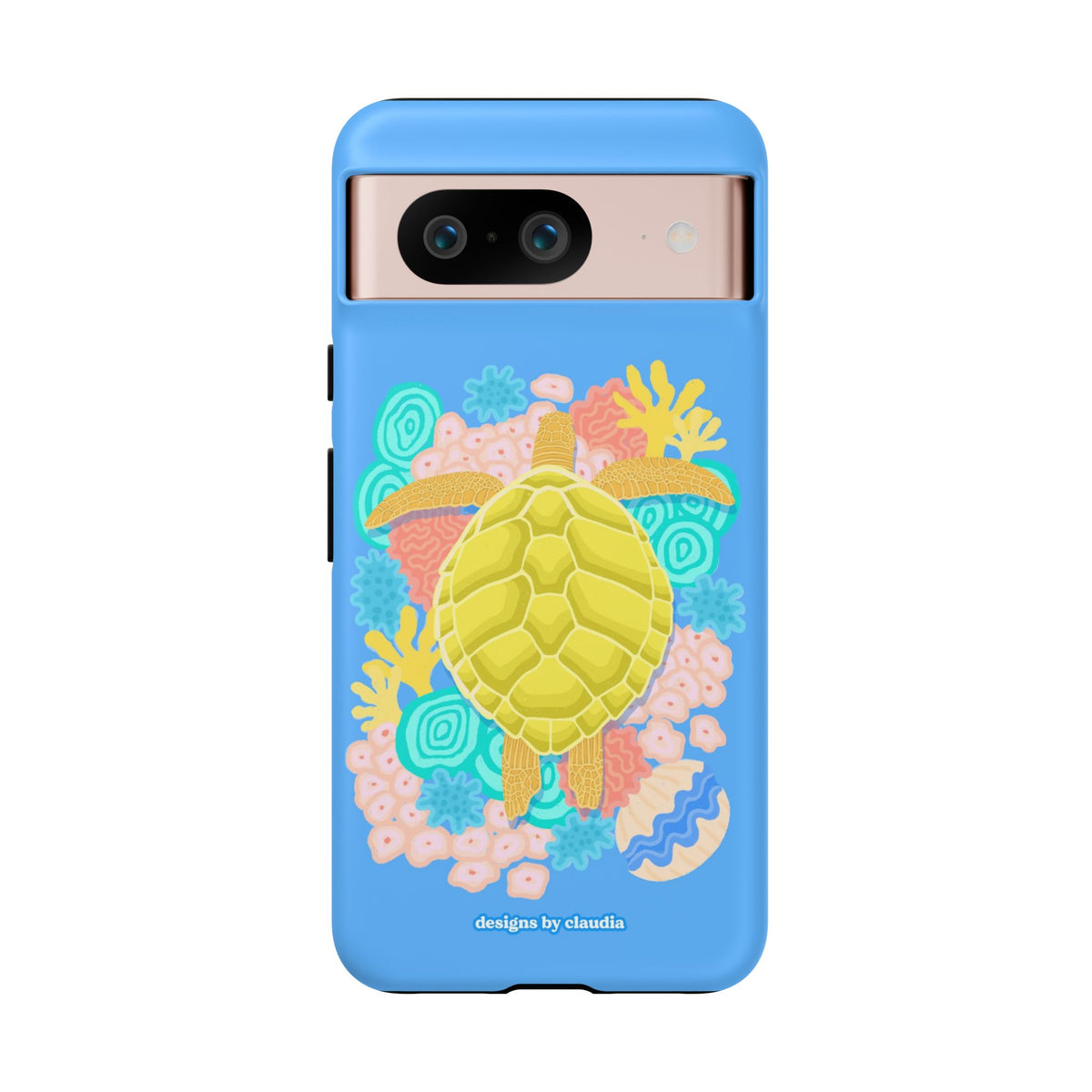 'The Coral Gardener' Green Turtle Tough Phone Case