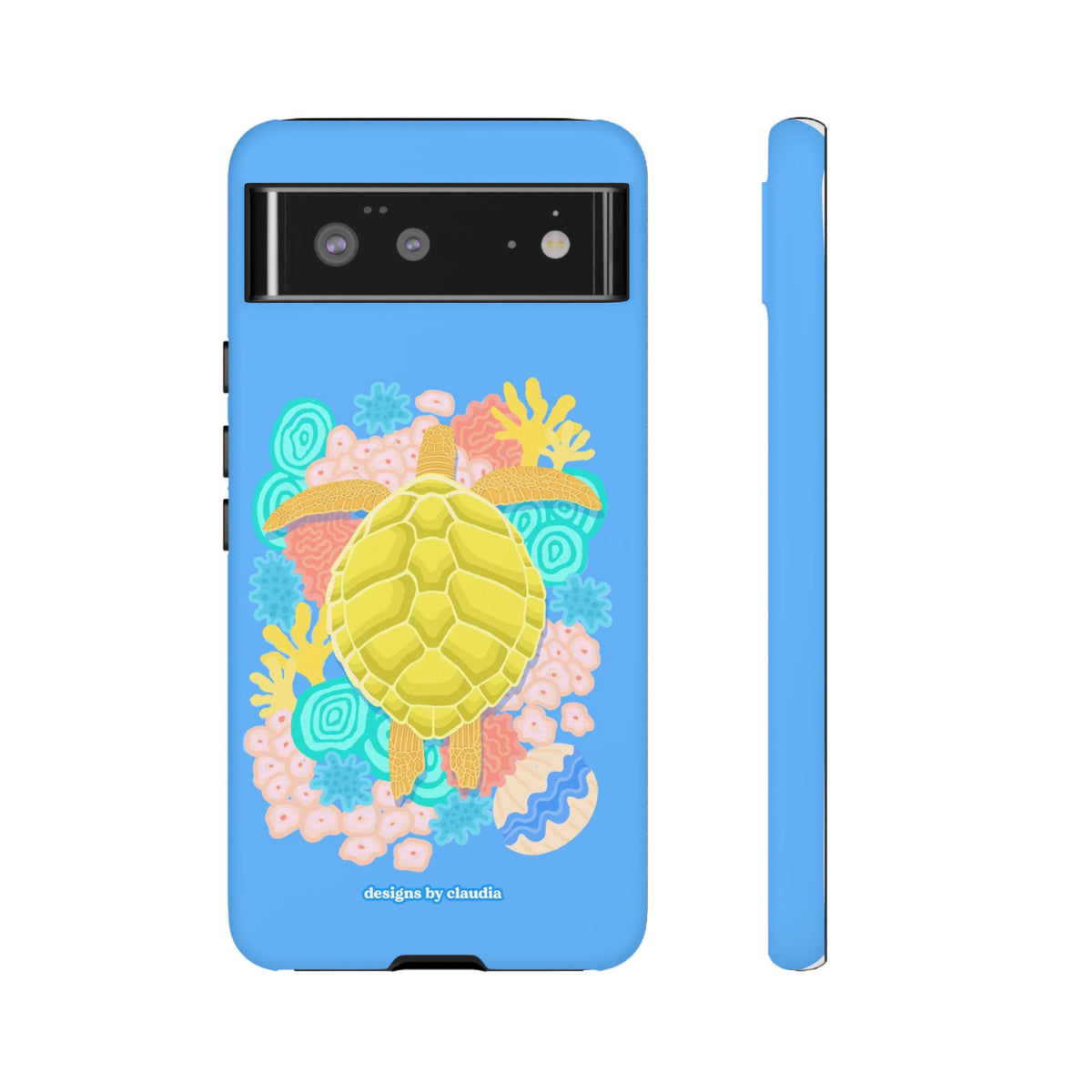'The Coral Gardener' Green Turtle Tough Phone Case