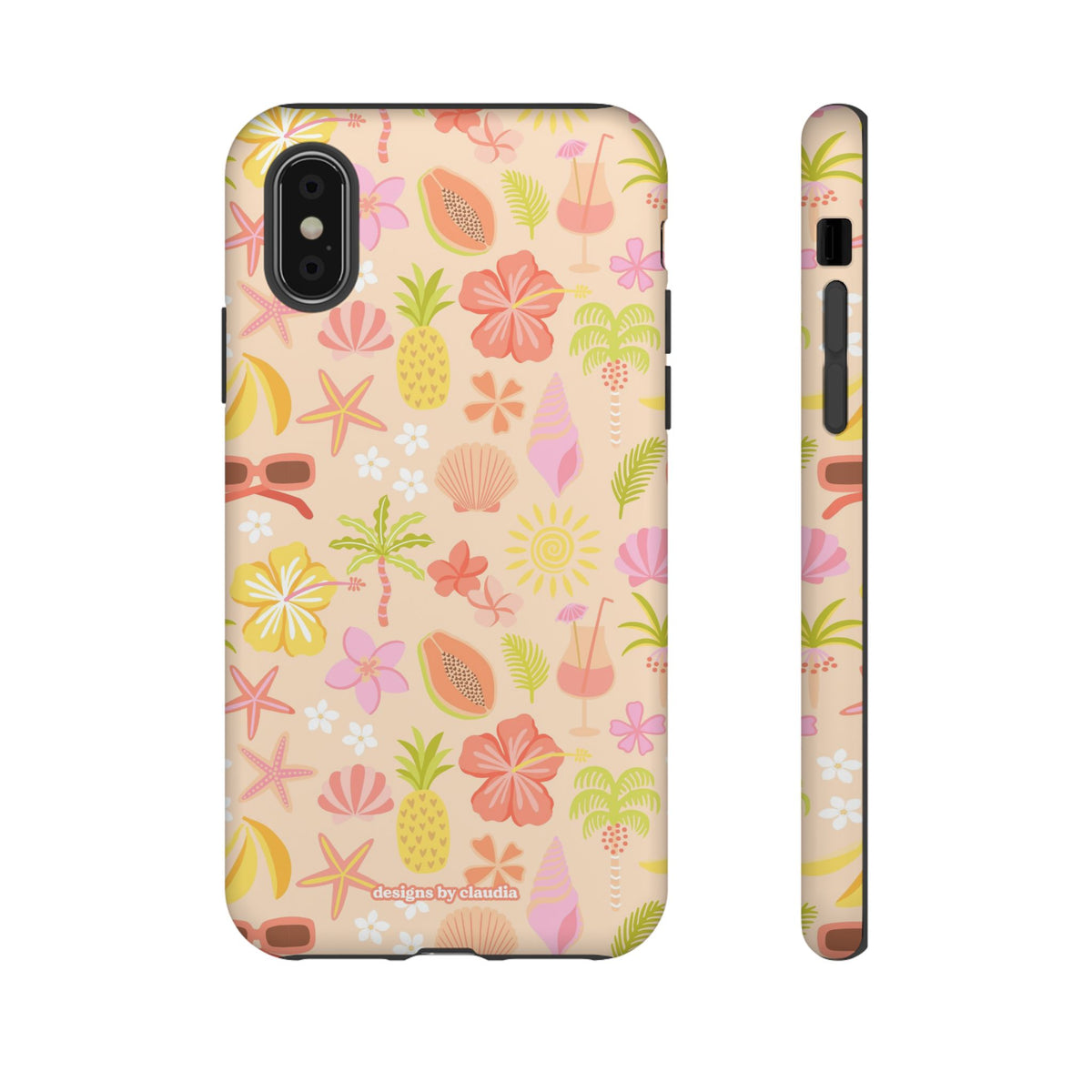 'Let's Go On A Holiday' - Cream Tough Phone Case