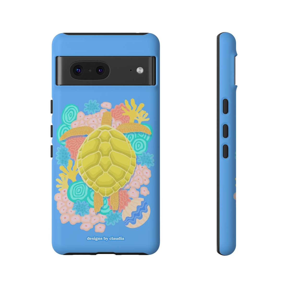 'The Coral Gardener' Green Turtle Tough Phone Case