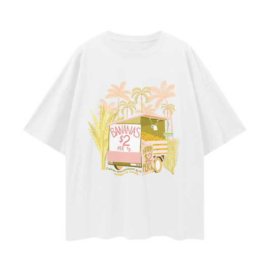 Banana Cart White T-Shirt image 0