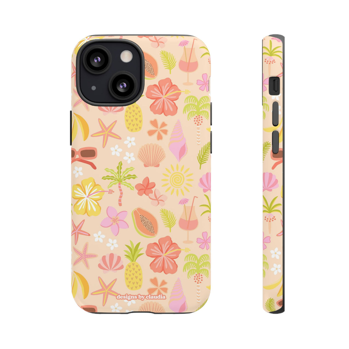 'Let's Go On A Holiday' - Cream Tough Phone Case