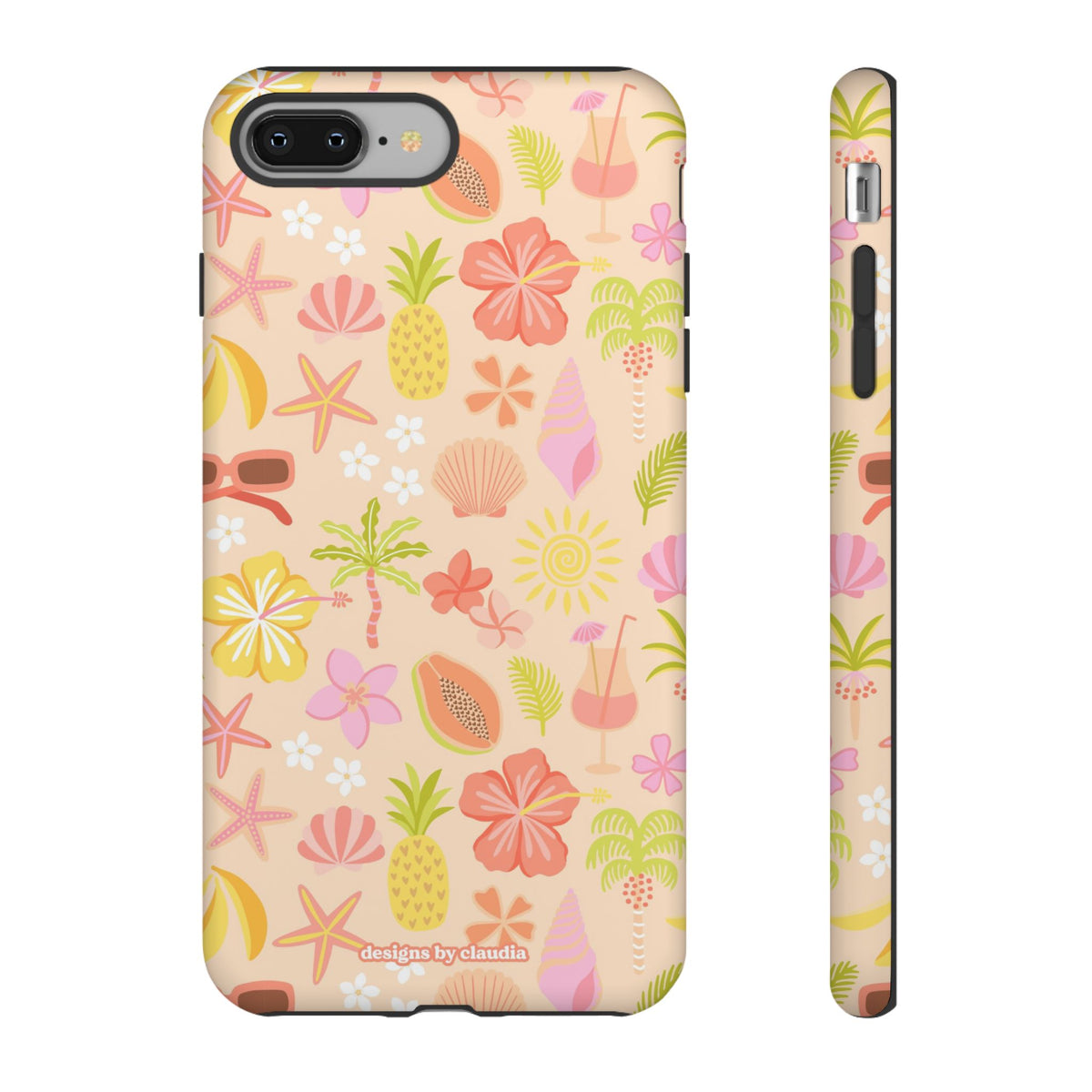 'Let's Go On A Holiday' - Cream Tough Phone Case